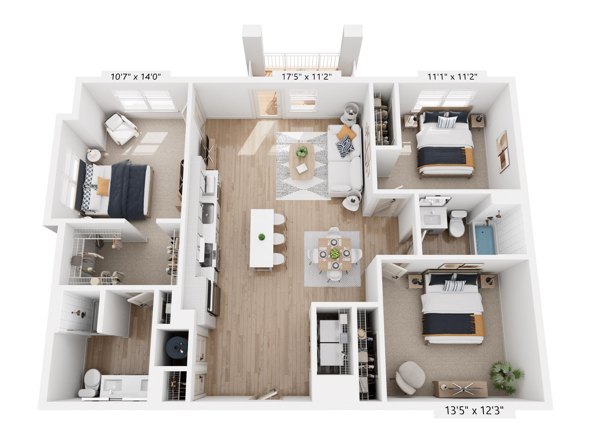 Floor plan layout diagram for C1